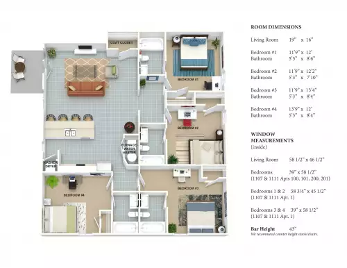 S Bed Ashley Park Apartments 1