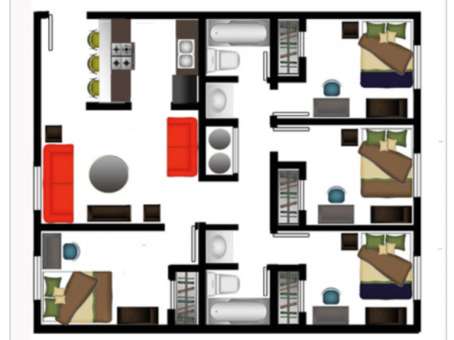 S Bed Campus Side Apartments 7