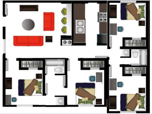 S Bed Campus Side Apartments 8