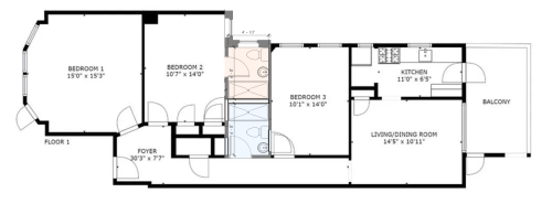 Spacious 3 bed + 2 bath Apt with Porches 0