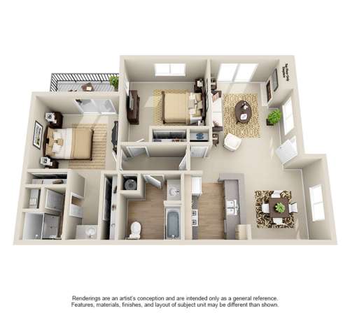 S Bed Lakeshore Apartments 158