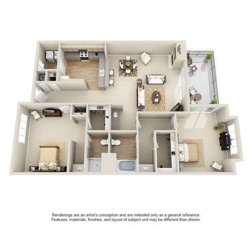 S Bed Lakeshore Apartments 117