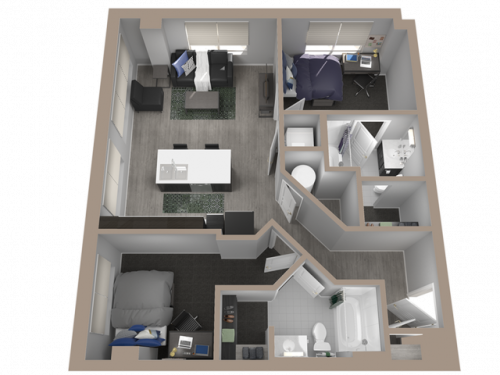 S Bed One On Centre 55