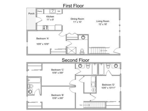 S Bed Leah Avenue Student Townhomes 13