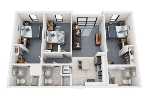 S Bed Cheatham Street Flats 23