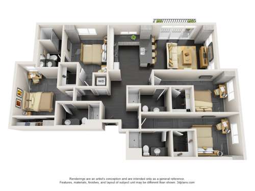 S Bed Vertex Apartments 3