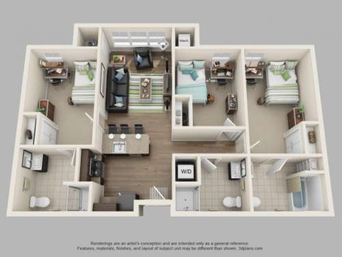 S Bed Twin River Commons 37