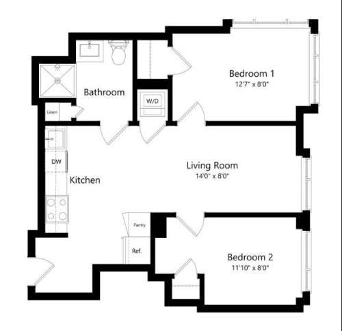 S Bed Monarch Heights Apartments 54