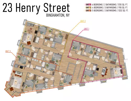 S Bed 23 Henry St *Spring '26 Leases Available* 2