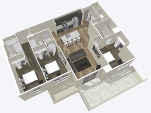 S Bed Stadium Apartments:  Off-Campus Student Housing 44