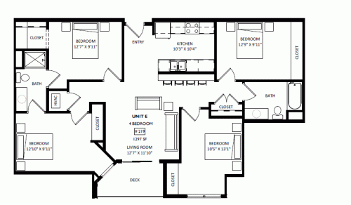 S Bed Clover Commons 260