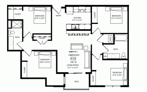 S Bed Clover Commons 329