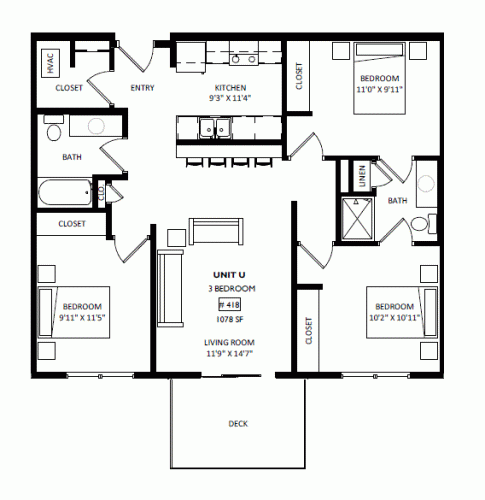 S Bed Clover Commons 227