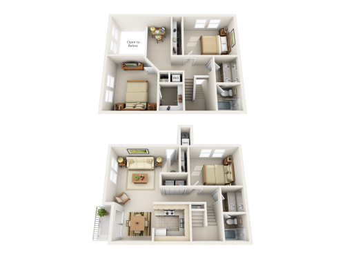 S Bed Greystone Apartments & Townhomes 116