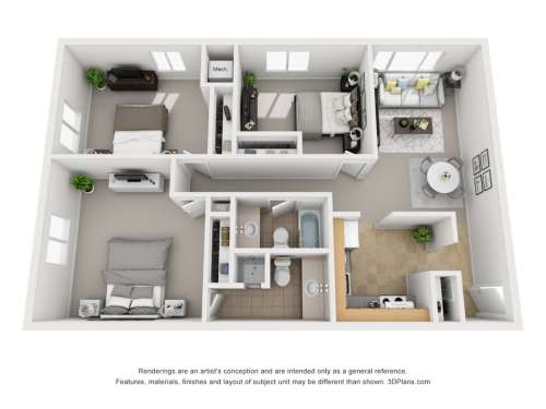 S Bed Camelot Apartments 10