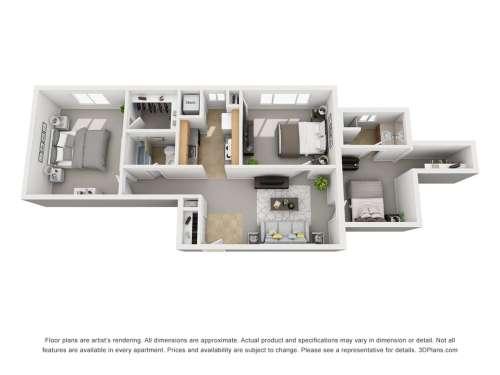 S Bed Camelot Apartments 9