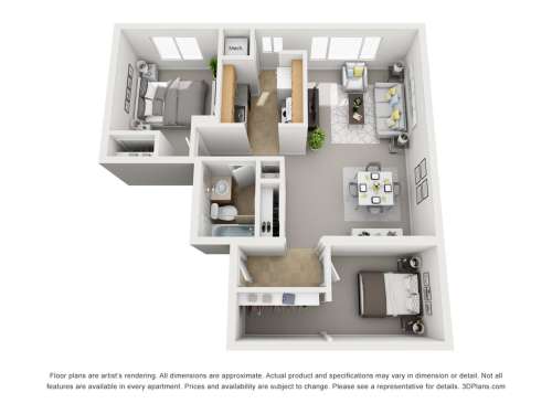 S Bed Camelot Apartments 6