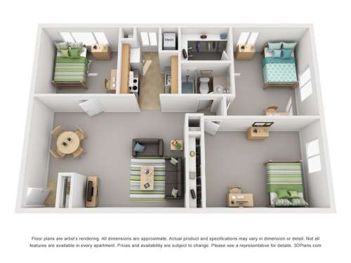 S Bed Camelot Apartments 7