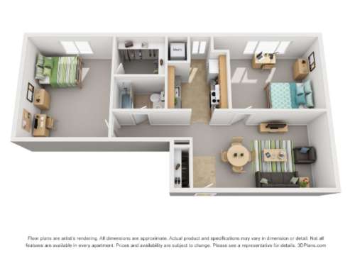 S Bed Camelot Apartments 11