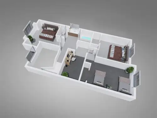 S Bed Fountain Circle 132