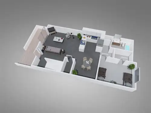 S Bed Fountain Circle 130