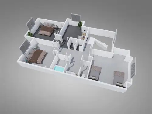 S Bed Fountain Circle 36