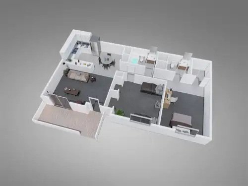 S Bed Fountain Circle 54