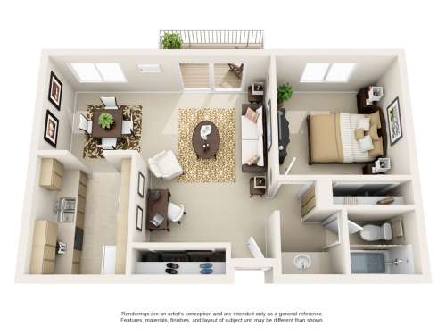 S Bed Stonegate Village Apartments & Townhomes 159