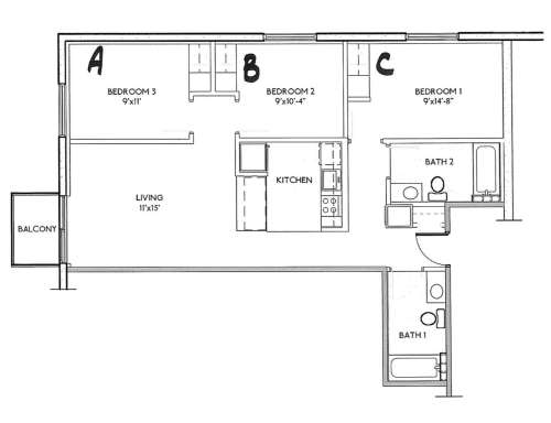S Bed Humbucker Apartments 254